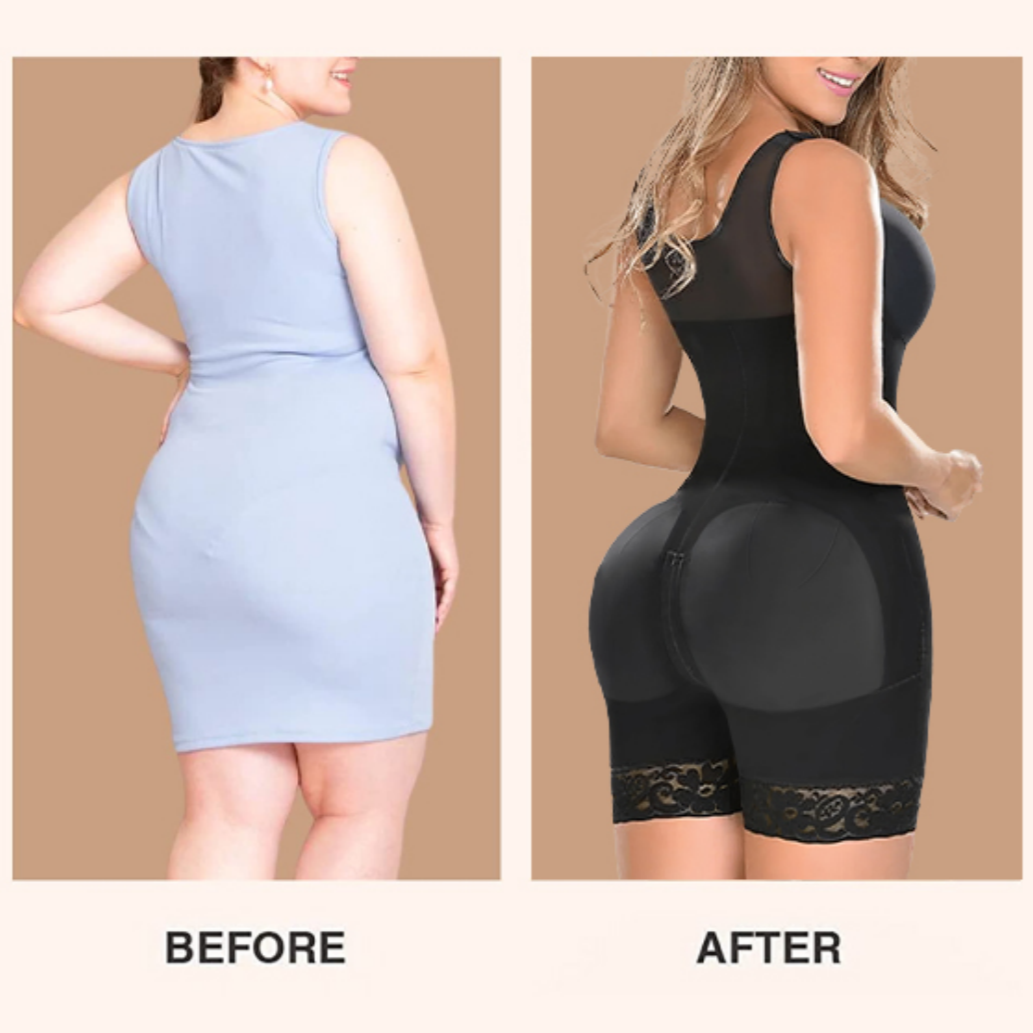 Último día: 55 % de descuento🌞Fajas colombianas moldeadoras para mujer, control de abdomen, moldeador de cuerpo completo, elevador de glúteos con cremallera en la entrepierna.
