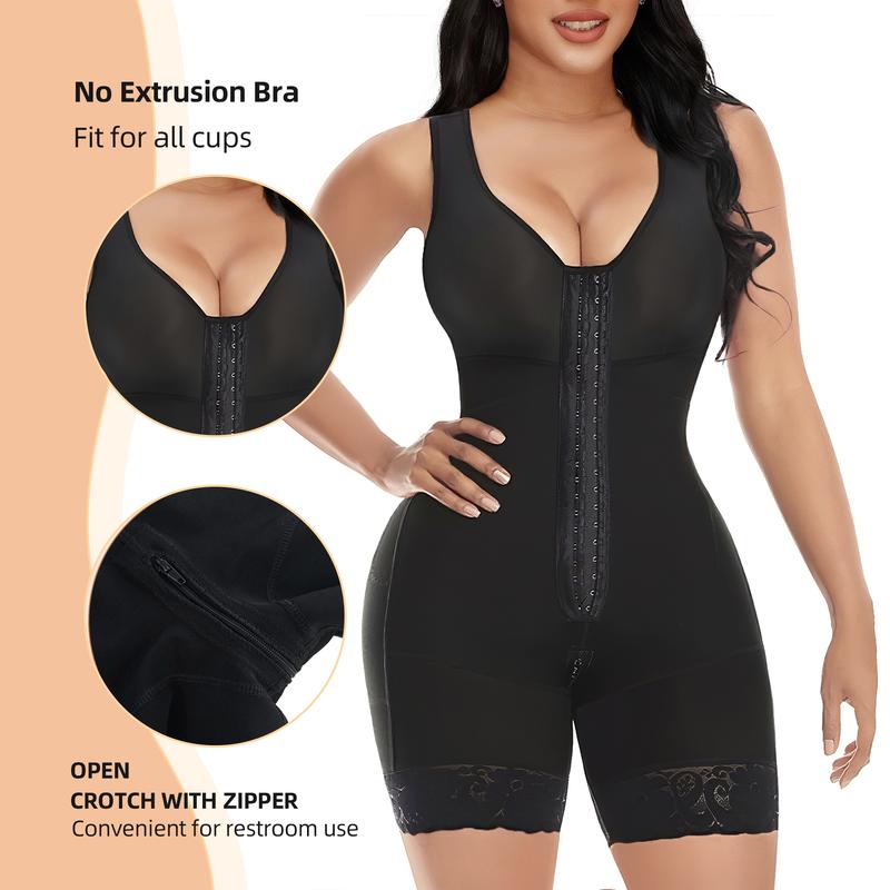 Último día: 55 % de descuento🌞Fajas colombianas moldeadoras para mujer, control de abdomen, moldeador de cuerpo completo, elevador de glúteos con cremallera en la entrepierna.